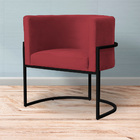 Poltrona Decorativa Sala De Estar Luana Base Preta Veludo Ver