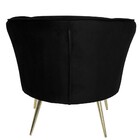 Poltrona Decorativa Sala De Estar Lucca Veludo Preto - Gran B