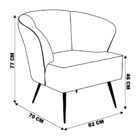 Poltrona Decorativa Sala De Estar Lucca Veludo Preto - Gran B