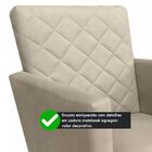 Poltrona Decorativa Sala De Estar Luna Suede Bege