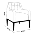 Poltrona Decorativa Sala De Estar Madonna Suede Bege - Gran B