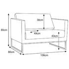 Poltrona Decorativa Sala De Estar Maia 106cm C26 Corino Bege