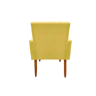 Poltrona Decorativa Sala De Estar Malibu Suede Amarelo