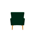 Poltrona Decorativa Sala De Estar Malibu Suede Verde