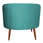 Poltrona Decorativa Sala De Estar Megan Veludo Azul Turquesa