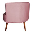 Poltrona Decorativa Sala De Estar Megan Veludo Rosa - Montana