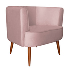 Poltrona Decorativa Sala De Estar Megan Veludo Rosê - Montana