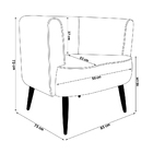 Poltrona Decorativa Sala De Estar Megan Veludo Rosê - Montana