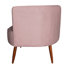 Poltrona Decorativa Sala De Estar Megan Veludo Rosê - Montana