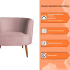 Poltrona Decorativa Sala De Estar Megan Veludo Rosê - Montana