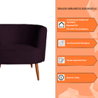 Poltrona Decorativa Sala De Estar Megan Veludo Roxo - Montana