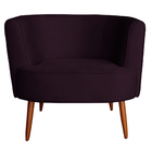 Poltrona Decorativa Sala De Estar Megan Veludo Roxo - Montana