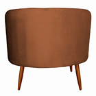 Poltrona Decorativa Sala De Estar Megan Veludo Terracota - Mo