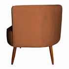 Poltrona Decorativa Sala De Estar Megan Veludo Terracota - Mo