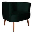 Poltrona Decorativa Sala De Estar Megan Veludo Verde - Montan