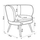Poltrona Decorativa Sala De Estar Melissa Pés Palito Lona D-3