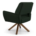 Poltrona Decorativa Sala De Estar Melli Base Giromad Giratóri