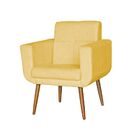 Poltrona Decorativa Sala De Estar Milena Suede Amarelo