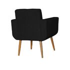 Poltrona Decorativa Sala De Estar Milena Suede Preto