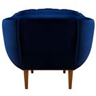 Poltrona Decorativa Sala De Estar Moana Veludo Azul Marinho