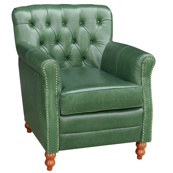 Poltrona Decorativa Sala De Estar Níger Pés Madeira Couro Ver