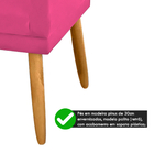 Poltrona Decorativa Sala De Estar Nina Luxo Corino Rosa Pink