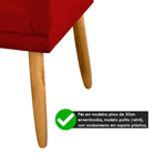 Poltrona Decorativa Sala De Estar Nina Luxo Suede Marsala