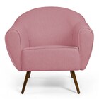 Poltrona Decorativa Sala De Estar Nina Pés Palito Madeira C-1