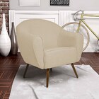 Poltrona Decorativa Sala De Estar Nina Pés Palito Madeira C-1