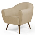 Poltrona Decorativa Sala De Estar Nina Pés Palito Madeira C-1