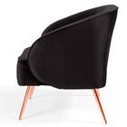 Poltrona Decorativa Sala De Estar Pés Alumínio Rosê Winy Velu