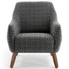 Poltrona Decorativa Sala De Estar Pés De Madeira Raquel Jacar