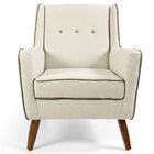 Poltrona Decorativa Sala De Estar Pés De Madeira Teresa Algod