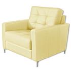 Poltrona Decorativa Sala De Estar Pés Em Alumínio Fly Couro B