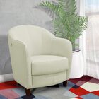 Poltrona Decorativa Sala De Estar Pés Madeira Kairós Couro Of