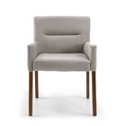 Poltrona Decorativa Sala De Estar Pés Madeira Vicenza Veludo