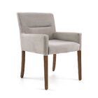 Poltrona Decorativa Sala De Estar Pés Madeira Vicenza Veludo