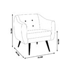 Poltrona Decorativa Sala De Estar Pés Palito Cuddle Veludo Fe