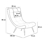 Poltrona Decorativa Sala De Estar Pés Palito Letty Veludo Lux