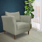 Poltrona Decorativa Sala De Estar Pés Palito Lubbock Couro Fe