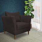 Poltrona Decorativa Sala De Estar Pés Palito Lubbock Couro Ma