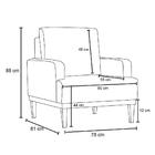 Poltrona Decorativa Sala De Estar Pés Retrô Lady Linho D05 Ci