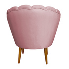 Poltrona Decorativa Sala De Estar Pétala Veludo Rosa - Montan