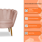 Poltrona Decorativa Sala De Estar Pétala Veludo Rosê - Montan