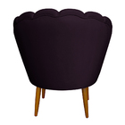 Poltrona Decorativa Sala De Estar Pétala Veludo Roxo - Montan