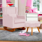 Poltrona Decorativa Sala De Estar Quarto Amamentação Mais Puf