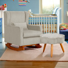 Poltrona Decorativa Sala De Estar Quarto Amamentação Mais Puf