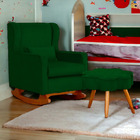 Poltrona Decorativa Sala De Estar Quarto Amamentação Mais Puf