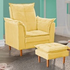 Poltrona Decorativa Sala De Estar Quarto Leitura Ibiza Suede