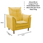 Poltrona Decorativa Sala De Estar Quarto Leitura Ibiza Suede